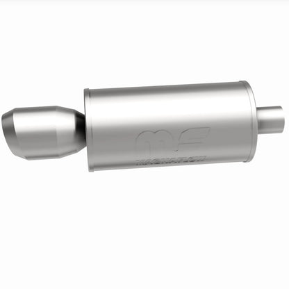 MagnaFlow 7" Round Center/Center Performance Muffler With Tip 14836 360 Degree Image Set