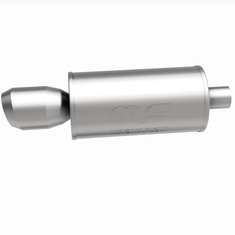 MagnaFlow 7" Round Center/Center Performance Muffler With Tip 14836 360 Degree Image Set