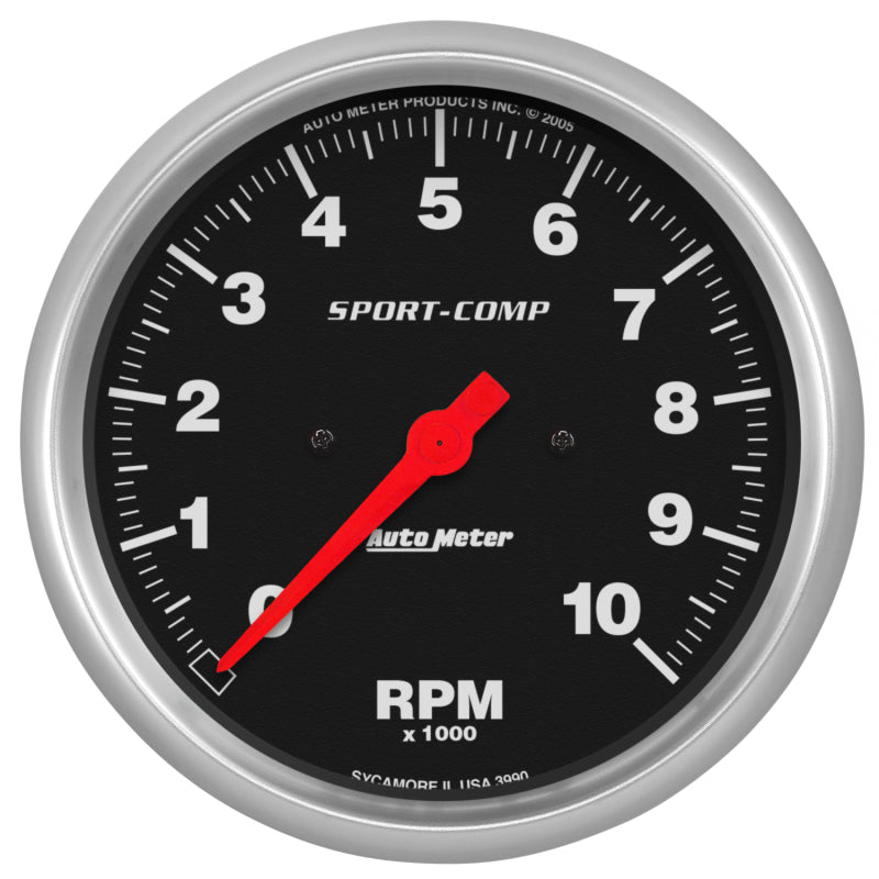 Autometer Gauge, Tachometer, 5", 10K Rpm, In-Dash, Sport-Comp 3990 Photo - Primary