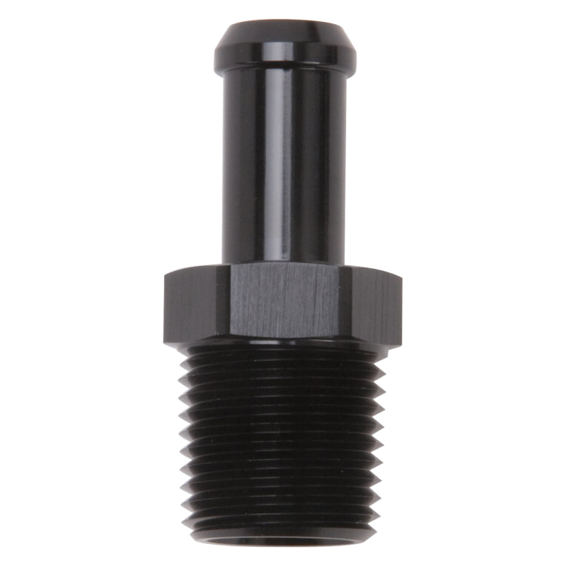 Edelbrock Hose End, Straight, 1/2" NPT TO 1/2" Barb, Black Anodize 8119 Photo - Primary