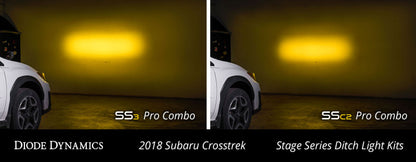 Diode Dynamics 18-21 Subaru Crosstrek Stage Series 2in LED Ditch Light Kit - Yellow Pro Combo DD6565 DD6565 User 4