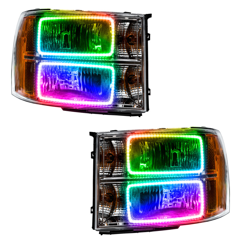 ORACLE Lighting Oracle 07-13 GMC Sierra SMD HL - Square Ring Design - ColorSHIFT 7054-330 7054-330 Photo - out of package