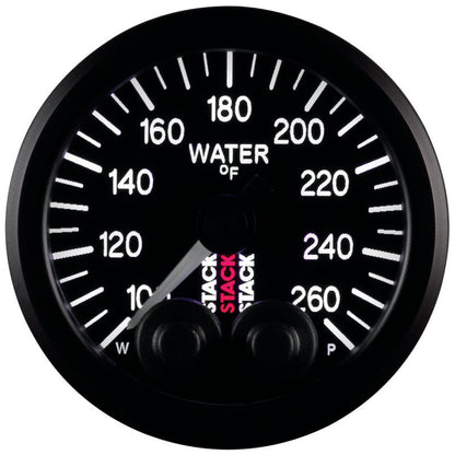 Autometer Gauge WTmp Pro-Cntrl 52mm Blk 100-260 deg. ST3508 Photo - Primary