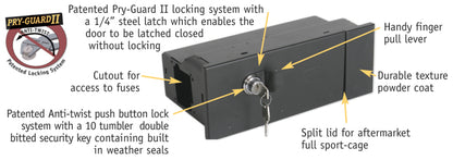 Tuffy Products Tuffy Bronco Security Glovebox 196677- Black 108-01 108-01 Photo - Close Up