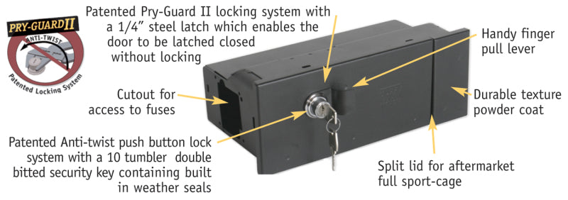 Tuffy Products Tuffy Bronco Security Glovebox 196677- Black 108-01 108-01 Photo - Close Up