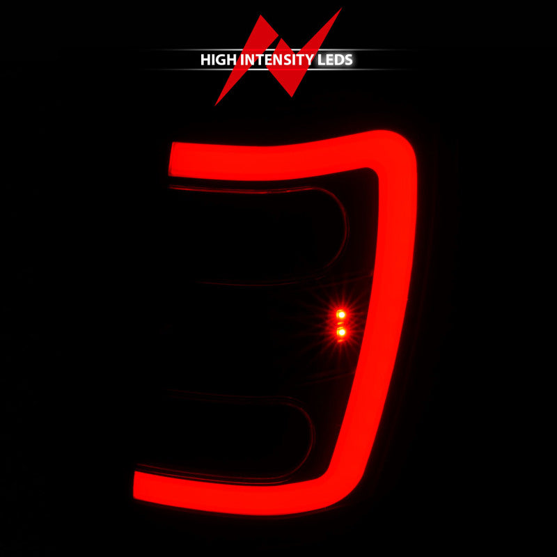 ANZO 1999-2004 Jeep Grand Cherokee LED Tail Lights w/ Light Bar Black Housing Smoke Lens 311395 311395 Photo - Unmounted