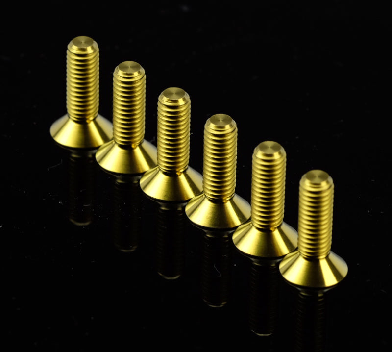 NRG Titanium Steering Wheel Screw Upgrade Kit (Conical) - Chrome Gold SWS-100TI-GD SWS-100TI-GD Photo - Primary
