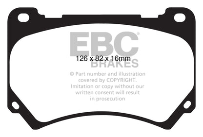EBC 11+ Hyundai Equus 4.6 Ultimax2 Front Brake Pads UD1396 UD1396 Photo - Primary