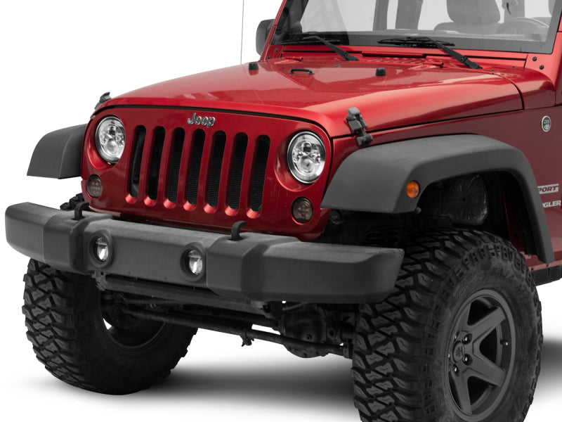 Raxiom 97-18 Jeep Wrangler TJ/JK Axial Series LED Daymaker Headlights- Chrome Housing (Clear Lens) J108043 J108043 Photo - Close Up