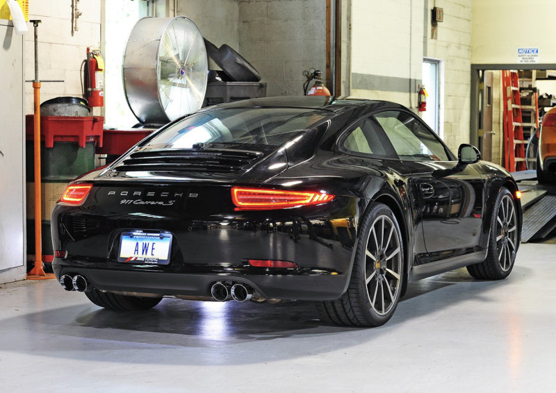 AWE Tuning Porsche 991 SwitchPath Exhaust for PSE Cars Chrome Silver Tips 3025-42010 3025-42010 Photo - Mounted