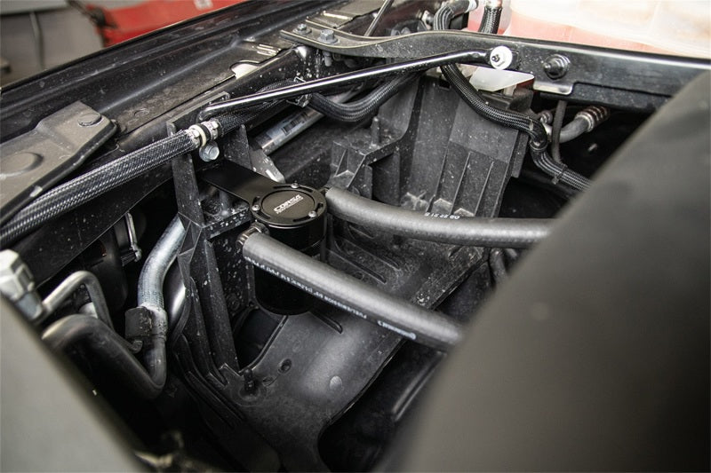 CORSA Performance Corsa 21-22 Dodge Ram TRX Crew Cab Aluminum Oil Catch Can w/Mounting Bracket CC0008 CC0008 Photo - Mounted