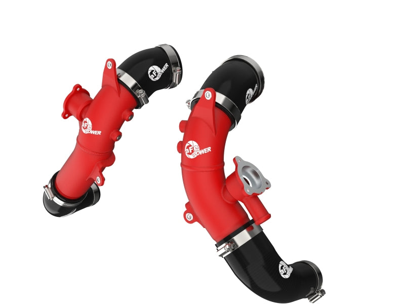 aFe 2022 Toyota Land Cruiser (J300) V6-3.5L (tt) BladeRunner 2.5in Aluminum Hot Charge Pipe - Red 46-20558-R 46-20558-R Photo - Primary
