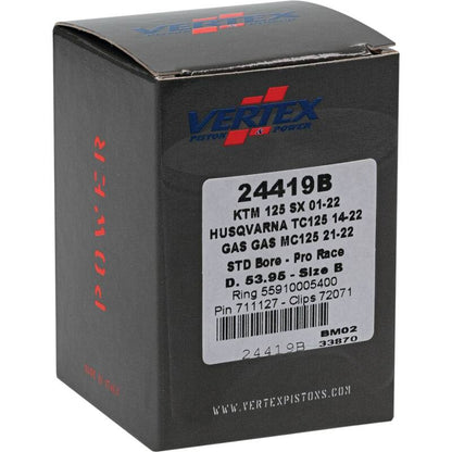 Vertex Pistons Vertex Piston 01-16 KTM 125 EXC 125cc Forged Pro Race Piston Kit 24419B 24419B Photo - Primary