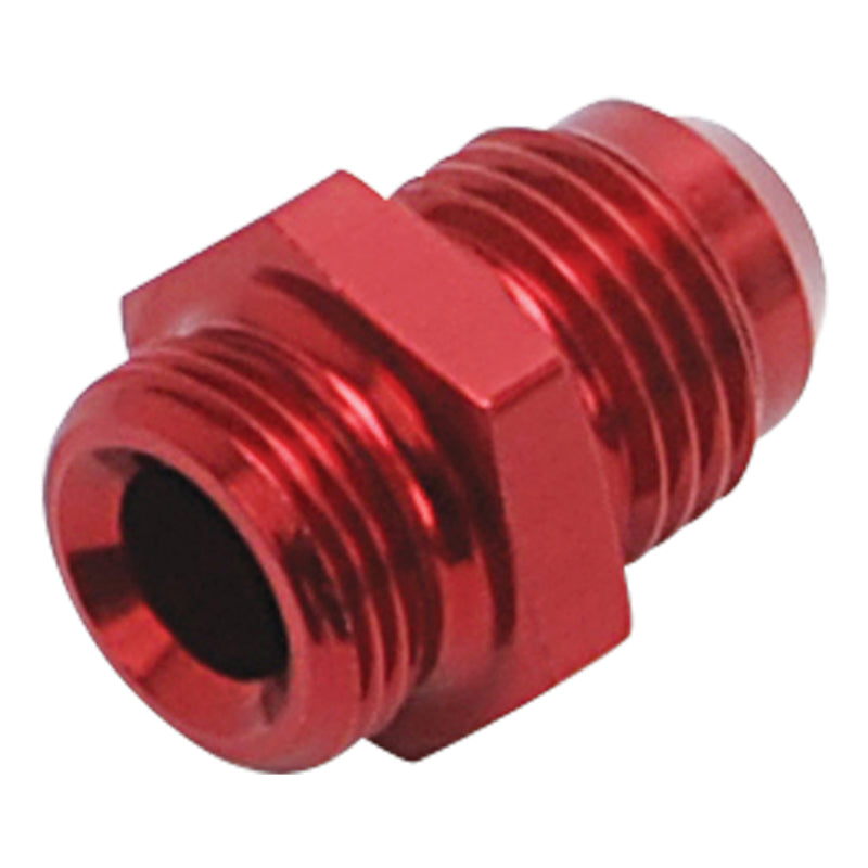 Russell -6 AN Holley Single Feed Carb Adapter Fitting (Red Finish) 640200 Photo - Primary