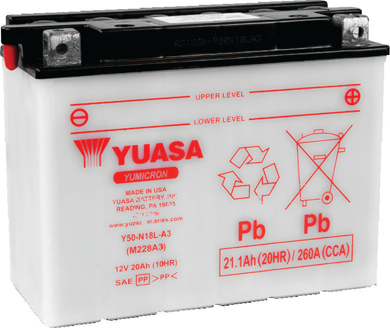 Yuasa Battery Yuasa Y50-N18L-A3 Yumicron 12 Volt Battery YUAM228A3 YUAM228A3 Photo - Primary