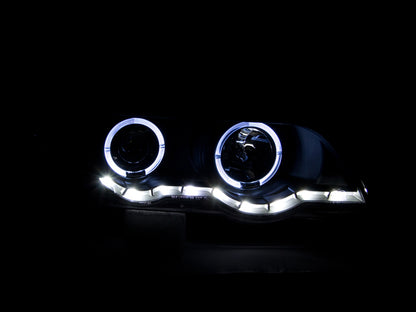 Anzo 2000-2003 BMW X5 Projector Headlights w/ Halo Black 121398 Photo - Mounted