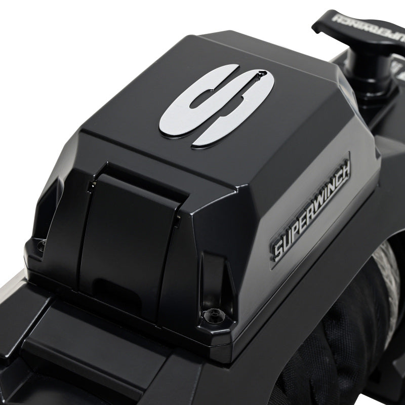 Superwinch 10000 LBS 12V DC 3/8in x 80ft Synthetic Rope SX10SR Winch - Semi Gloss Black 1710204 1710204 User 1