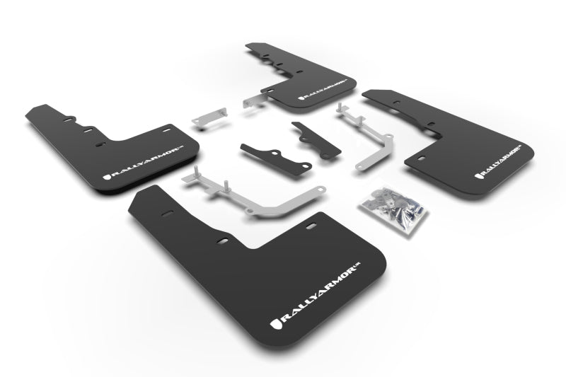 Rally Armor 20-22 Hyundai Venue Black Mud Flap White Logo MF65-UR-BLK/WH MF65-UR-BLK/WH Photo - Primary