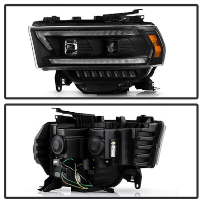 SPYDER 19-22 Dodge Ram 2500 (Halogen Only) Projector Headlights - Black PRO-YD-DR19HDHALSI-SEQ-BK 5088611 5088611 Photo - Unmounted