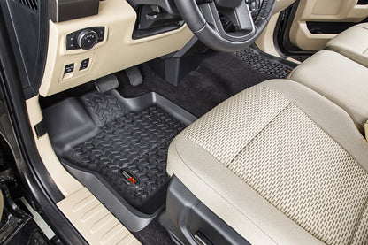 Rugged Ridge All Terrain Floor Liner,Front Pair,Black;15-18 Ford F-150 82902.33 Photo - Mounted