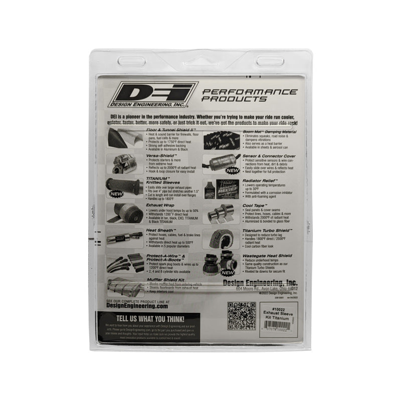 DEI Powersport Exhaust Sleeve Kit - Titanium 10022 10022 Photo - Unmounted