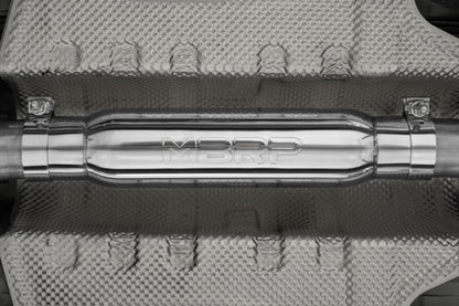 MBRP 23-24 Honda Civic Type R 2.0L T304 SS 3in Cat-Back Exhaust Triple Center Outlet w/ Burnt Tips S49023BE S49023BE Photo - Close Up