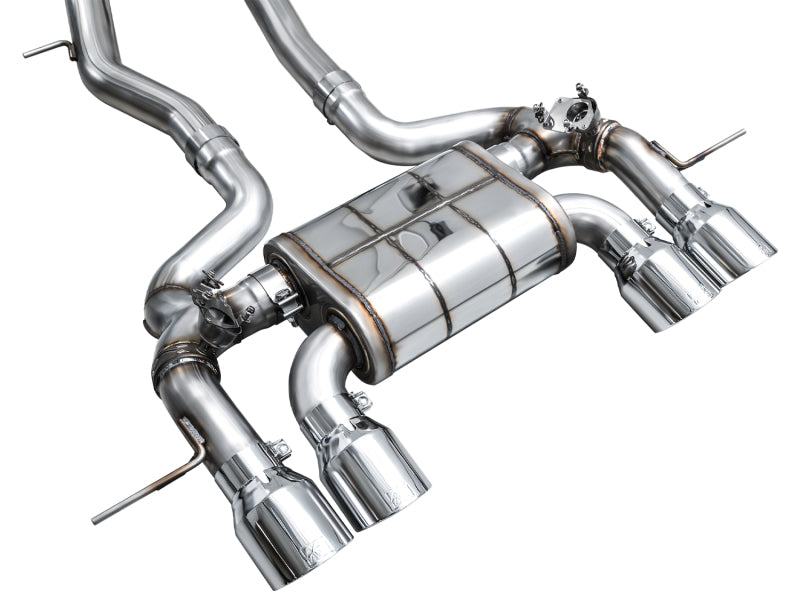 AWE Tuning 23-24 BMW G87 M2 SwitchPath Edition Exhaust - Chrome Silver Tips 3025-42487 3025-42487 Photo - out of package