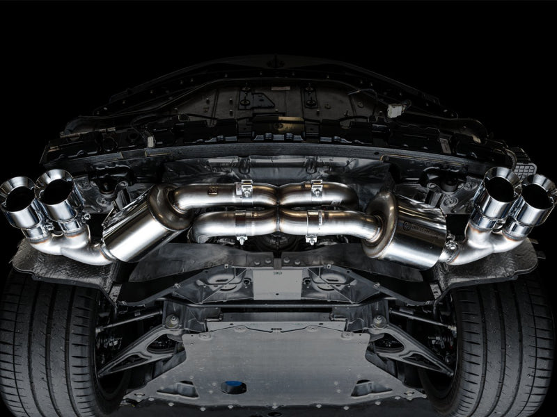 AWE Tuning 2020 Chevrolet Corvette (C8) Touring Edition Exhaust - Quad Chrome Silver Tips 3015-42151 3015-42151 Photo - Mounted