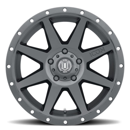 ICON Rebound 20x9 5x150 16mm Offset 5.625in BS Satin Black Wheel 1820905556SB 1820905556SB Photo - Close Up