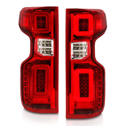 ANZO 19-21 Chevy Silverado Work Truck Full LED Tailights Chrome Housing Red Lens G2(w/C Light Bars) 311419 311419 User 5