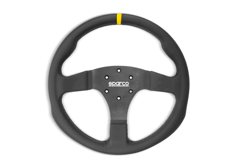 Sparco Steering Wheel R350B Leather w/ Button 015R350PLO 015R350PLO Photo - Primary
