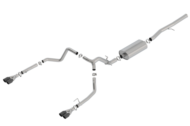 Borla 19 Chevrolet Silverado/GMC Sierra 1500 6.2L SS Touring Catback Exhaust - Black Chrome Tips 140772BC 140772BC Photo - Primary