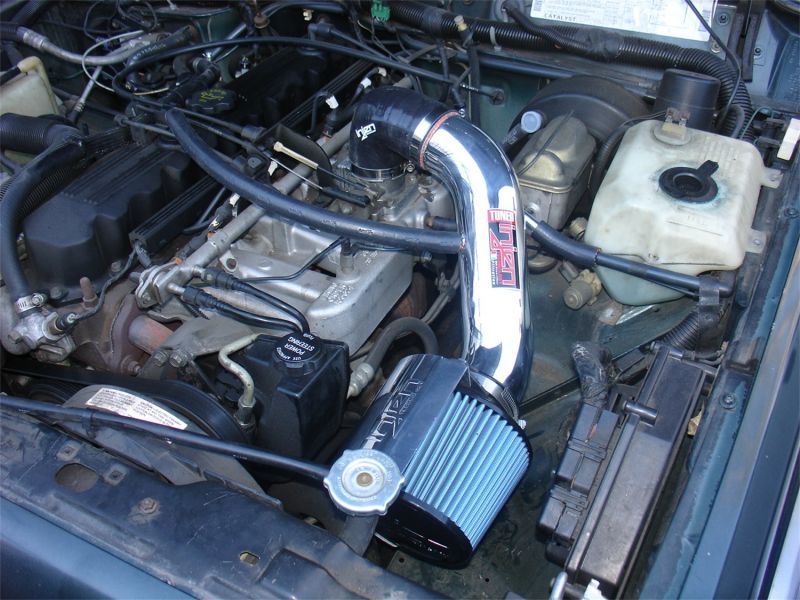 Injen 91-01 Jeep Cherokee XJ 4.0 L6 Polished Power-Flow Intake w/ MR Tech & Web Nano Filter PF5011P PF5011P Photo - Mounted