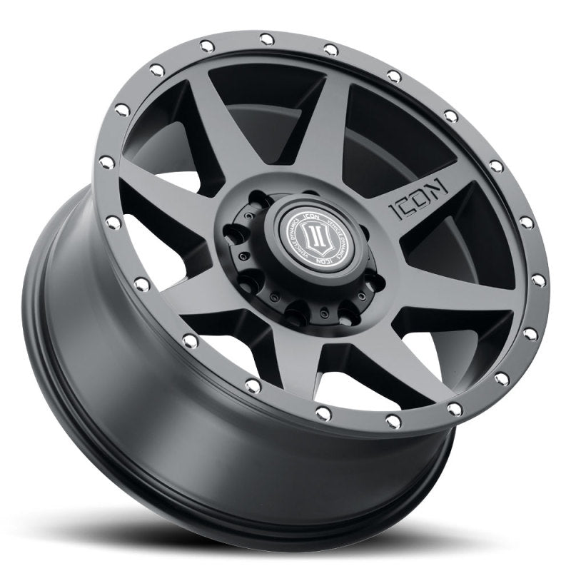 ICON Rebound 20x9 8x6.5 12mm Offset 5.5in BS 121.40mm Bore Satin Black Wheel 1820908055SB 1820908055SB Photo - Unmounted