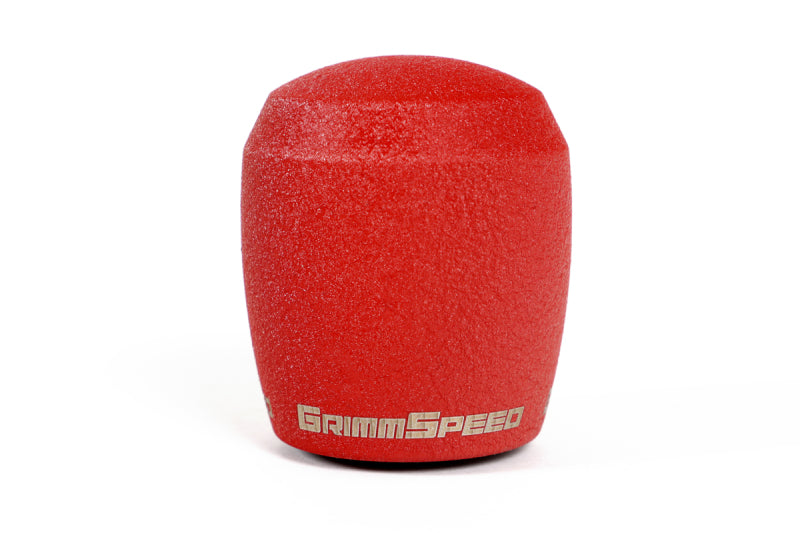 GrimmSpeed Stubby Shift Knob Stainless Steel Red - M12x1.25 380003