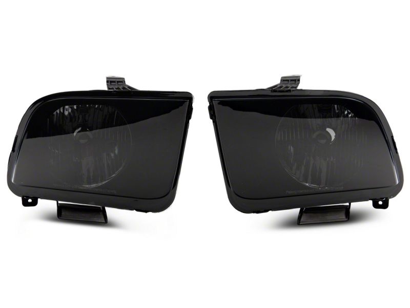Raxiom 05-09 Ford Mustang Axial Series OEM Style Rep Headlights- Chrome Housing- Smoked Lens 413415 413415 Photo - Close Up