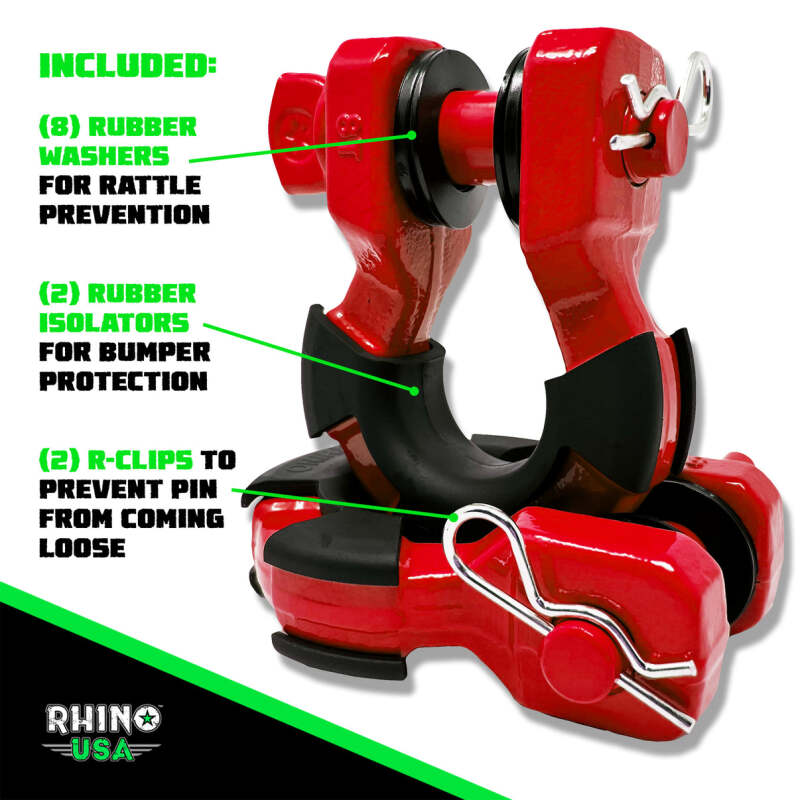 Rhino USA 8T Super Shackle 2-Pack (Red) SUPERSHACK-RED SUPERSHACK-RED User 1