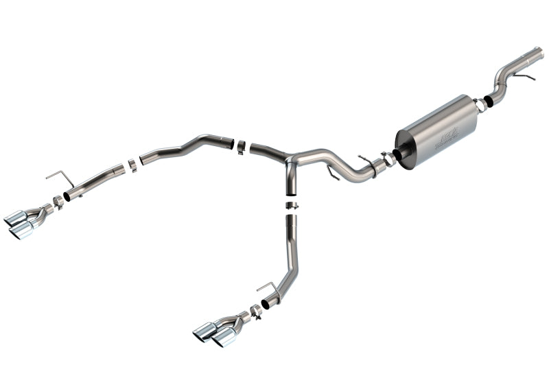 Borla 21-22 Chevrolet Tahoe 6.2L V8 2/4WD 4DR Brushed T-304 Stainless Steel Touring Cat-Back Exhaust 140858 140858 Photo - Primary