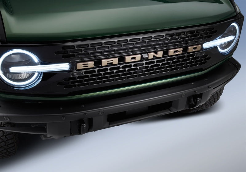 Ford Racing 2021+ Bronco Grille Lettering Overlay Kit - Bronze M-1447-BLBR M-1447-BLBR Photo - Mounted