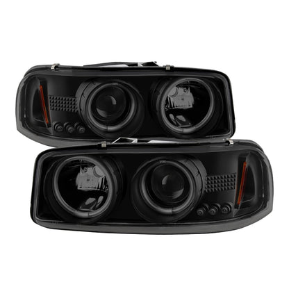 Spyder GMC Sierra 1500/2500 99-06 Projector Headlights CCFL Halo LED Blk Smke PRO-YD-CDE00-CCFL-BSM 5078704 5078704 Photo - Primary