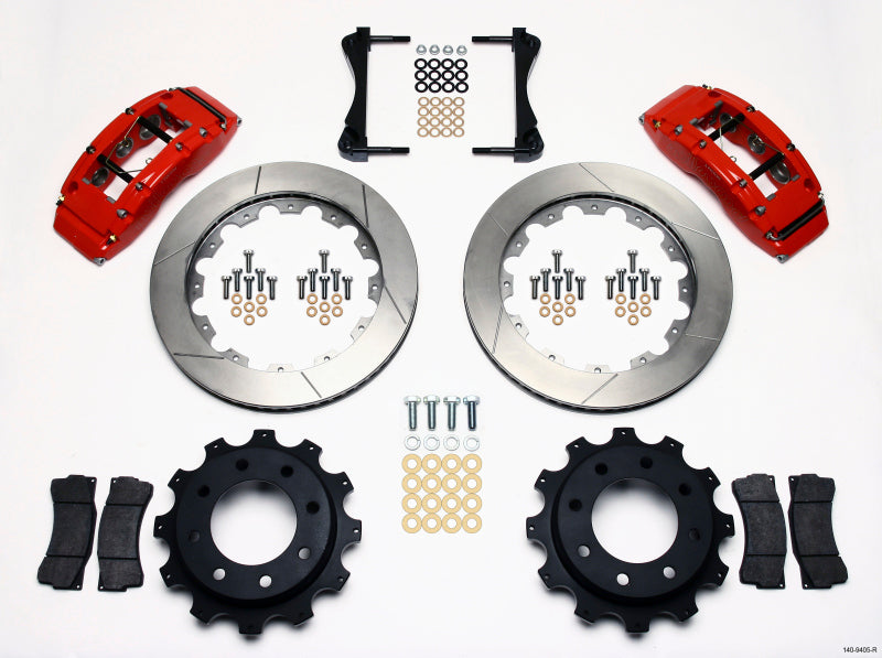 Wilwood TC6R Rear Kit 16.00in Red 1999-2010 GM H2 / 2500 4.63 Cntr 140-9405-R 140-9405-R Photo - Primary