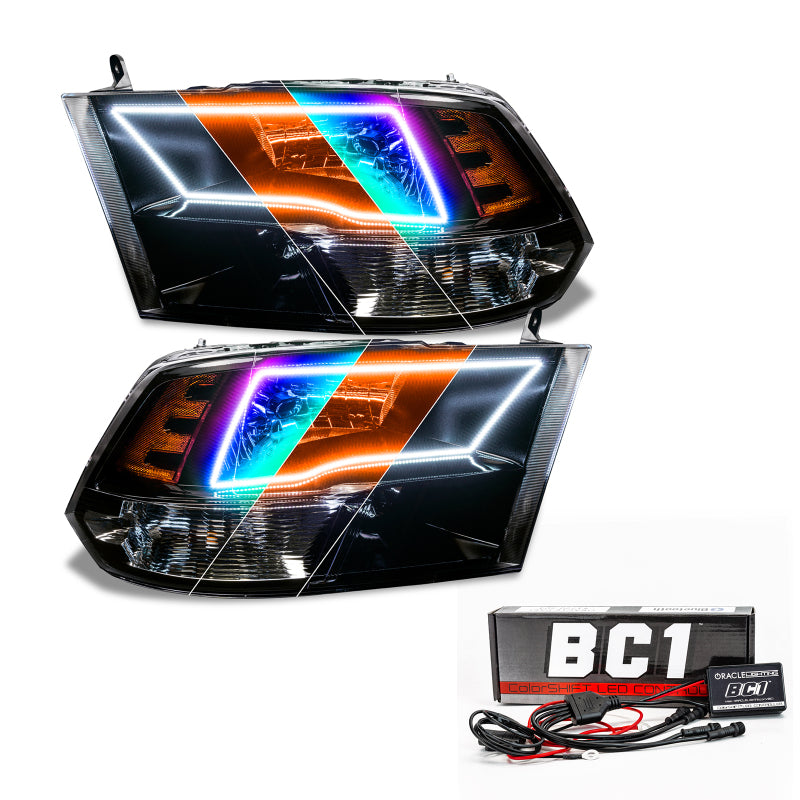 ORACLE Lighting 09-18 RAM 1500 Sport ColorSHIFT Halo Headlights - Blk Housing w/BC1 Controller 8906-335 8906-335 Photo - Primary