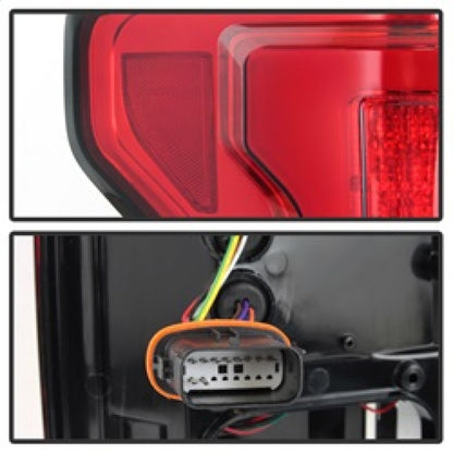 Spyder 15-18 Ford F-150 LED Tail Lights (w/Blind Spot) - Red Clear (ALT-YD-FF15015BS-LBLED-RC) 5085320 5085320 Photo - Unmounted