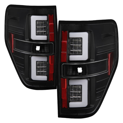 Spyder 09-14 Ford F150 V2 Light Bar LED Tail Lights - Black (ALT-YD-FF15009V2-LBLED-BK) 5084200 5084200 Photo - Primary