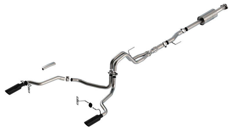 Borla F-150 2021 5.0L 4dr CC SB EC STB Lariat/KR/Platinm/LTD 3/2.25 SRE Cat-Back ATAK Black CHR Tips 140867BC 140867BC User 1