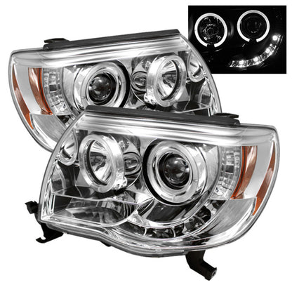 Spyder Toyota Tacoma 05-11 Projector Headlights LED Halo LED Chrome High H1 Low H1 PRO-YD-TT05-HL-C 5011923 5011923 Photo - Primary