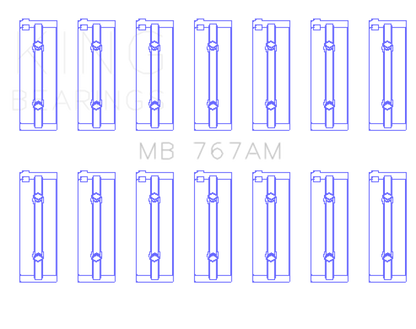 King Engine Bearings King Toyota 2M/4M/5ME/5MGE/7MGE/7MGTE (Size +0.5) Main Bearing Set MB767AM0.5 MB767AM0.5 Photo - Primary