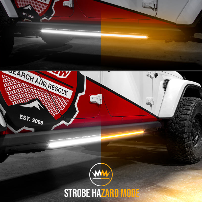 XKGLOW XK Glow Jeep & Truck Running Board Light w/ Turn Signal 2x48in White + Amber XK041022 XK041022 User 1