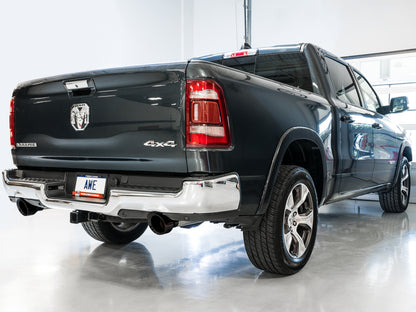 AWE Tuning 19-21 RAM 1500 5.7L (w/Cutouts) 0FG Dual Rear Exit Cat-Back Exhaust - Diamond Black Tips 3015-33006 3015-33006 Photo - Mounted