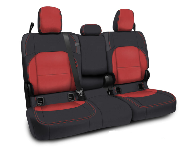 PRP Seats PRP 2020+ Jeep Gladiator JT Rear Bench Cover with Leather Interior - Black/Red B056-05 B056-05 Photo - Primary
